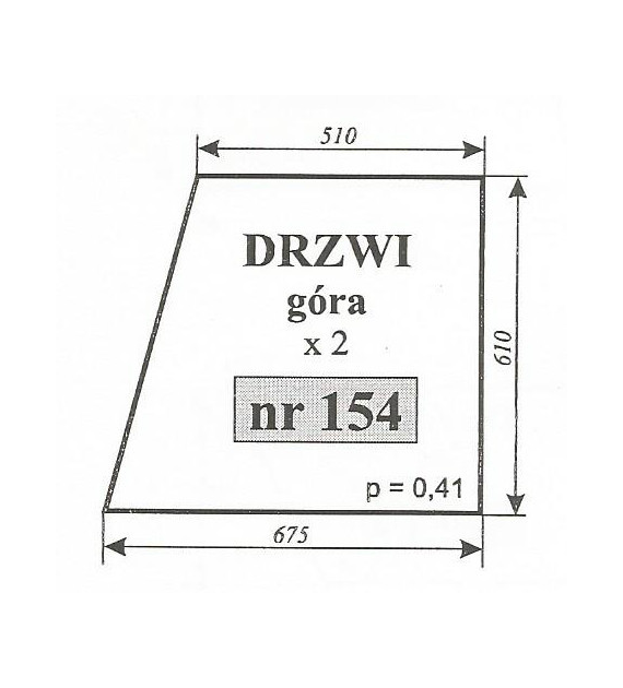 SZYBA 154 DRZWI GÓRA MF 255 SOKÓŁKA RÓWNIEŻ: KABINA K-403