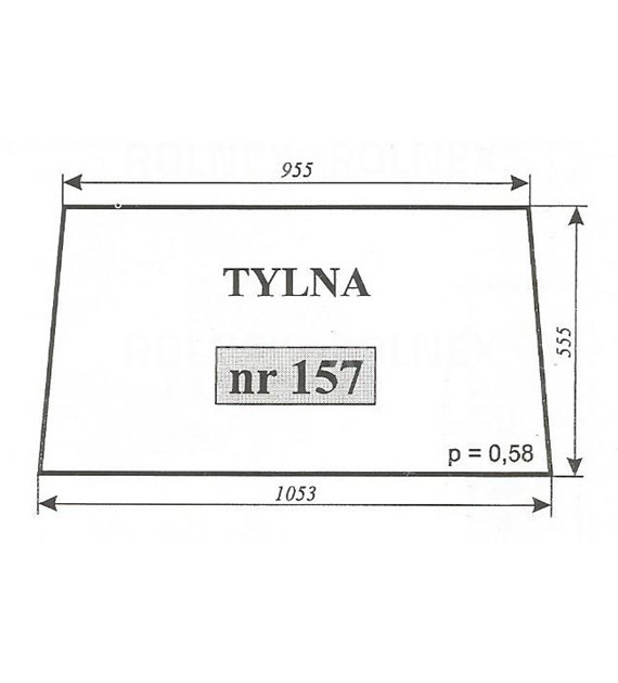 SZYBA 157 TYŁ MF 255 SOKÓŁKA RÓWNIEŻ: KABINA K-403