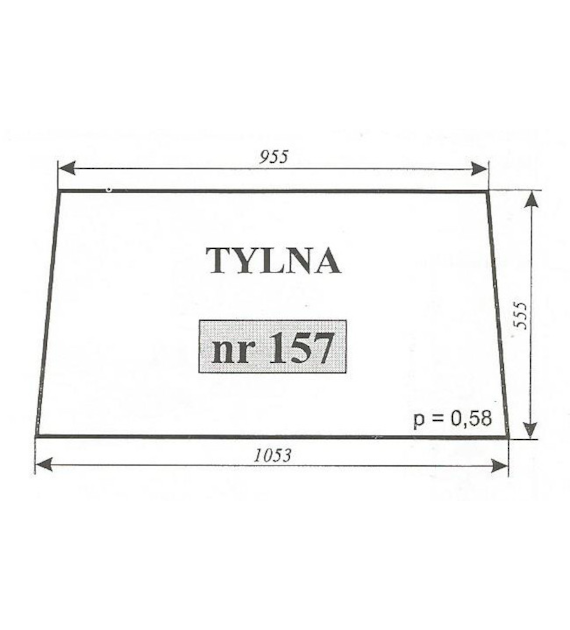 SZYBA 157 TYŁ MF 255 SOKÓŁKA RÓWNIEŻ: KABINA K-403