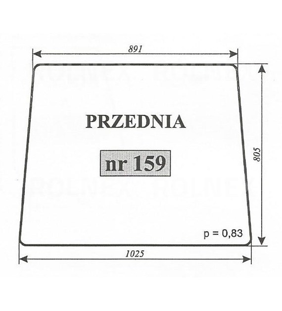 SZYBA 159 PRZÓD T25 KABINA ROSYJSKA T3045150A