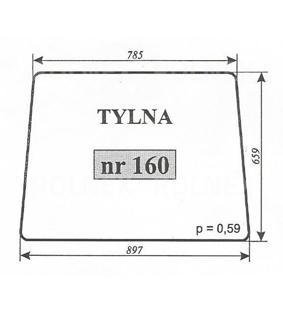 SZYBA 160 TYŁ T25 KABINA R T3045200A