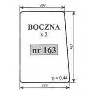 SZYBA 163 BOK T25 KABINA ROSYJSKA T3045151A