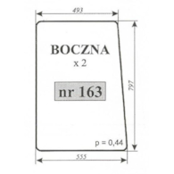SZYBA 163 BOK T25 KABINA ROSYJSKA T3045151A