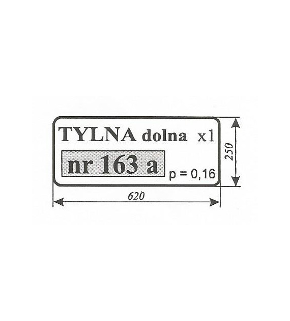 SZYBA 163A TYŁ DÓŁ T25 KABINA ROSYJSKA T3047443A