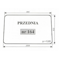 SZYBA 164 PRZÓD MF 235 255 KABINA BEZ BOKÓW