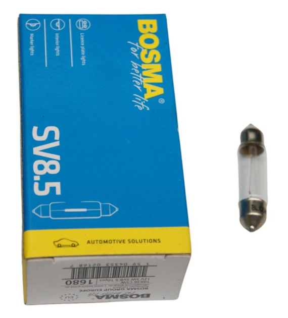 ŻARÓWKA 12V 5W RURKA BOSMA SV8.5 10*36