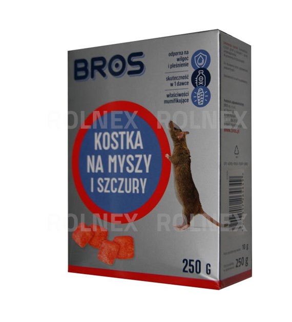 KOSTKA NA MYSZY I SZCZURY 250g BROS