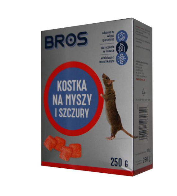 KOSTKA NA MYSZY I SZCZURY 250g BROS