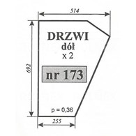 SZYBA 173 DRZWI DÓŁ MF C360 KOŹMIN