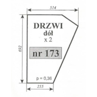 SZYBA 173 DRZWI DÓŁ MF C360 KOŹMIN
