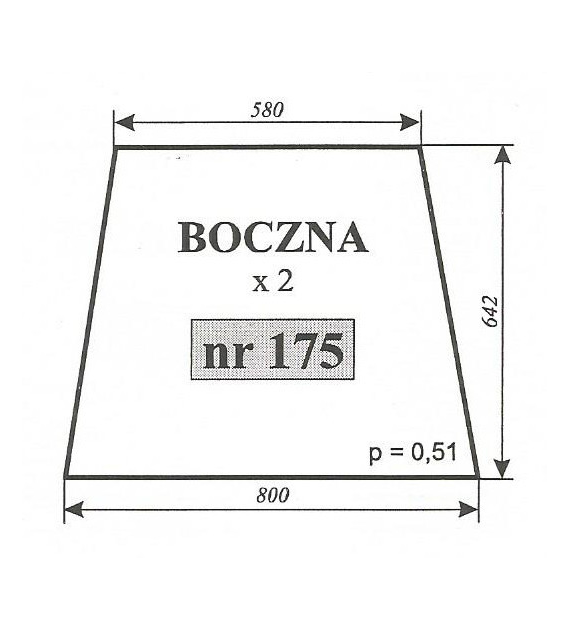 SZYBA 175 BOK C360 MF KOŹMIN