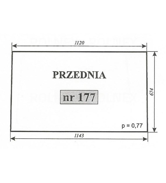 SZYBA 177 PRZÓD C360 MF KOŹMIN SZYSZKA