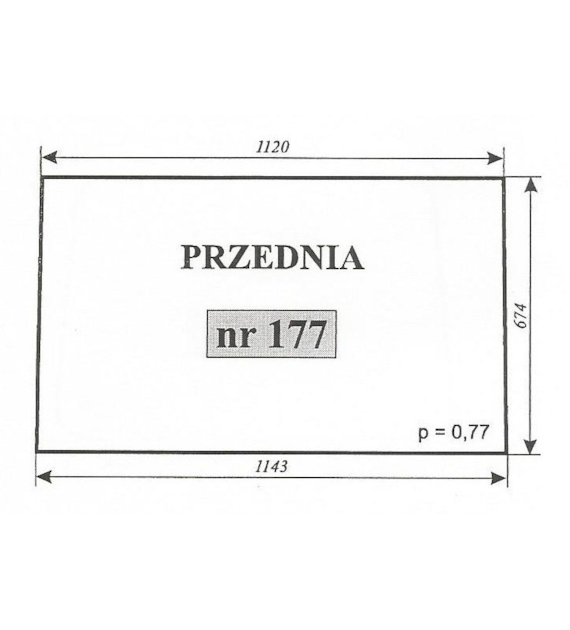 SZYBA 177 PRZÓD C360 MF KOŹMIN SZYSZKA