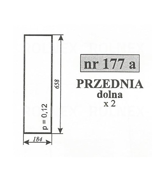 SZYBA 177A PRZÓD DÓŁ C360 MF KOŹMIN