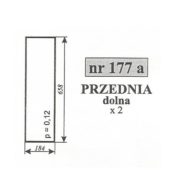SZYBA 177A PRZÓD DÓŁ C360 MF KOŹMIN