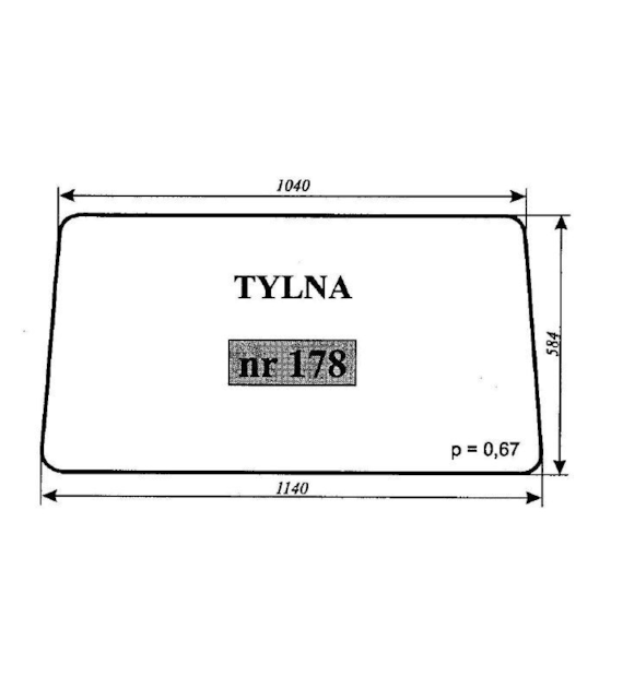 SZYBA 178 TYLNA C330
