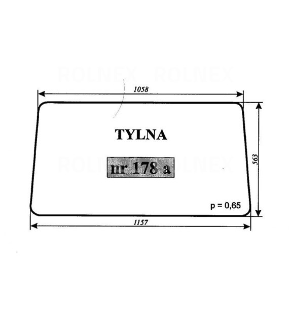 SZYBA 178A TYŁ C330 OSINY RAMKA RURA KWADRAT