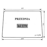 SZYBA 179 PRZÓD C330 OSINY RAMKA RURA KWADRAT