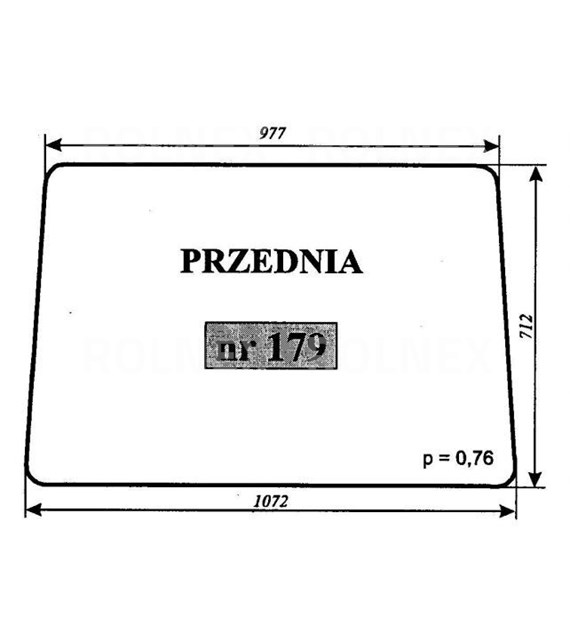 SZYBA 179 PRZÓD C330 OSINY RAMKA RURA KWADRAT