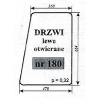 SZYBA 180 C330 DRZWI LEWE