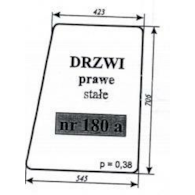 SZYBA 180A C330 DRZWI PRAWE