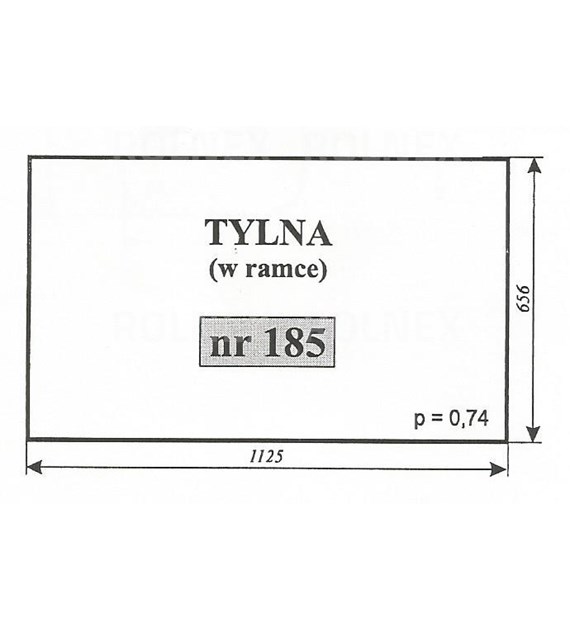 SZYBA 185 TYŁ MF 255 LUBOŃ W RAMCEW RAMCE