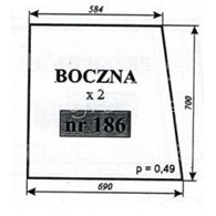 SZYBA 186 BOCZNA MF255