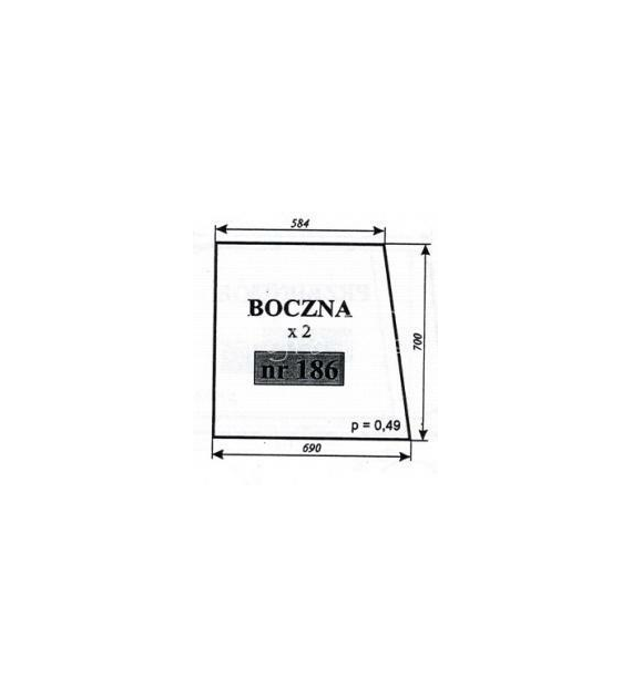 SZYBA 186 BOCZNA MF255
