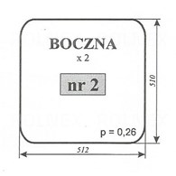 SZYBA 2 BOK C360 BLASZANKA