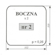 SZYBA 2 BOK C360 BLASZANKA
