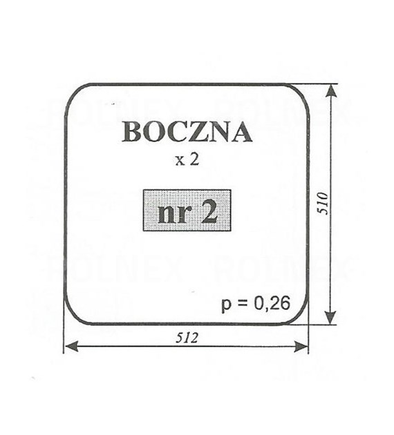 SZYBA 2 BOK C360 BLASZANKA