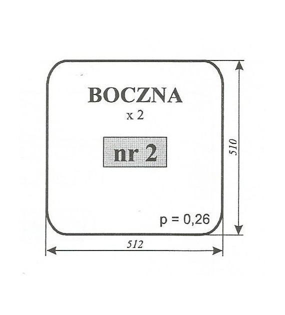 SZYBA 2 BOK C360 BLASZANKA