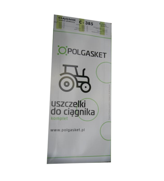 KOMPLET USZCZELEK SILNIKA C385 C POLGASTER ZWYKŁY GRUBOŚĆ 1,55 MM BEZ OTWORÓW