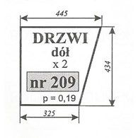 SZYBA 209 DRZWI DÓŁ C362
