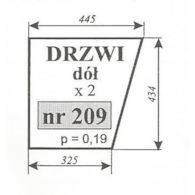 SZYBA 209 DRZWI DÓŁ C362