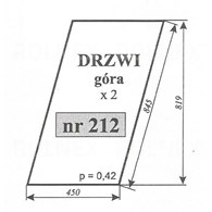 SZYBA 212 DRZWI GÓRA C362
