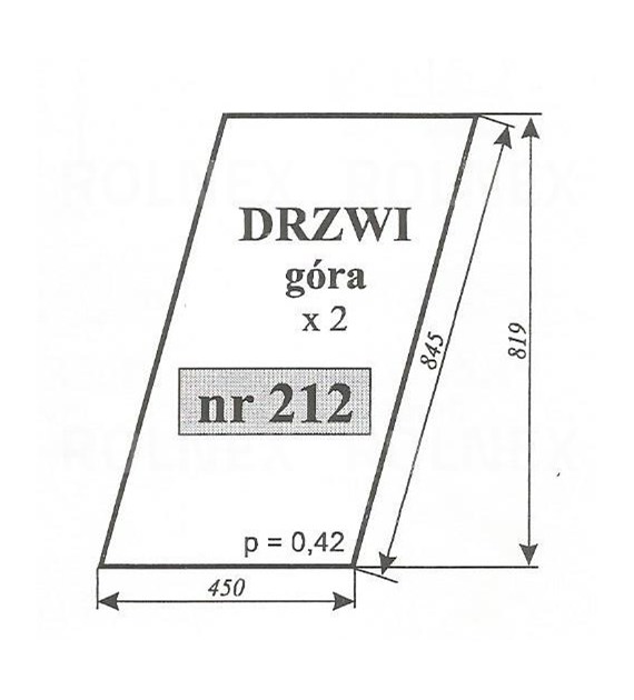 SZYBA 212 DRZWI GÓRA C362