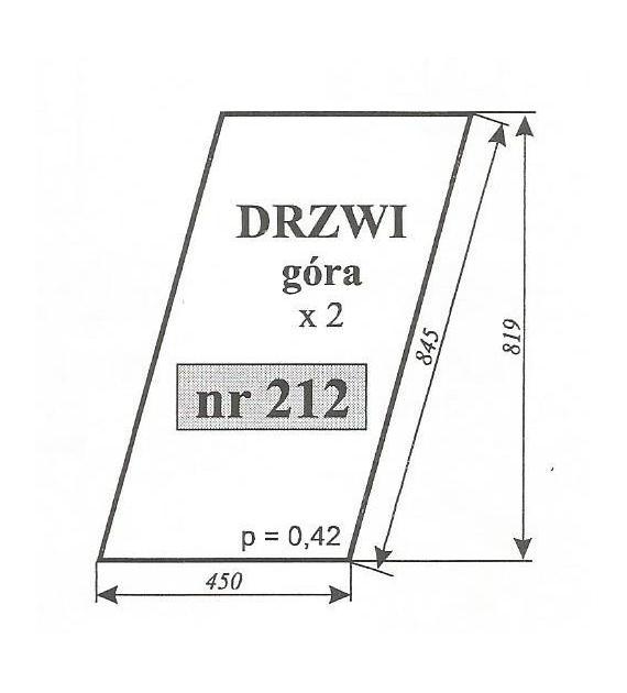 SZYBA 212 DRZWI GÓRA C362