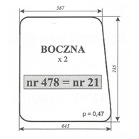 SZYBA 21=468=473=478 BOK C330 KUNÓW