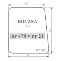 SZYBA 21=468=473=478 BOK C330 KUNÓW
