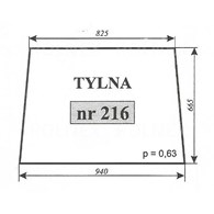 SZYBA 216 TYŁ T25 KABINA CZESKA