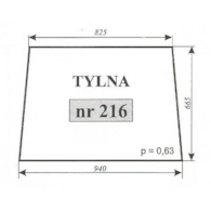 SZYBA 216 TYŁ T25 KABINA CZESKA