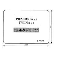 SZYBA 22=469=474=479 PRZÓD TYŁ C330 C360 KUNÓW STARY/NOWY TYP