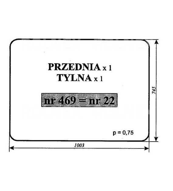 SZYBA 22=469=474=479 PRZÓD TYŁ C330 C360 KUNÓW STARY/NOWY TYP