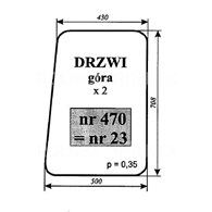 SZYBA 23=470=480 DRZWI GÓRA C330 C360 KUNÓW