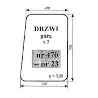 SZYBA 23=470=480 DRZWI GÓRA C330 C360 KUNÓW