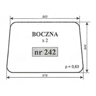 SZYBA 242 BOK MF255 KROTOSZYN KABINA DUŻA