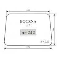 SZYBA 242 BOK MF255 KROTOSZYN KABINA DUŻA