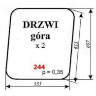 SZYBA 244 MF255 DRZWI GÓRNA KROTOSZYN