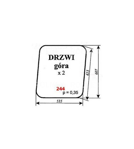 SZYBA 244 MF255 DRZWI GÓRNA KROTOSZYN